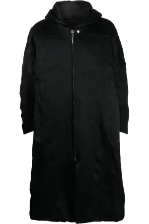Rick Owens Zip-up textured hooded coat