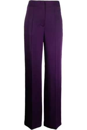 Alberta Ferretti Pleat-detail straight-leg trousers