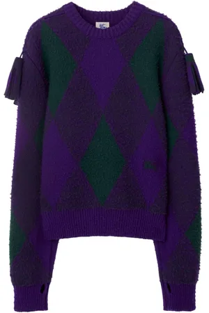 Burberry Diamond-pattern wool jumper