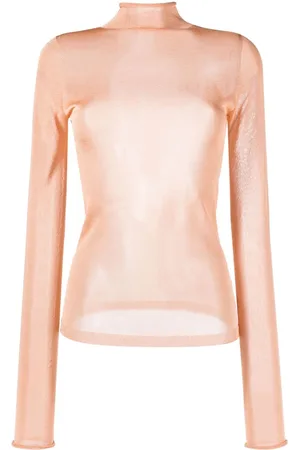 There Was One Glittery lurex long-sleeve top