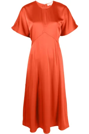 Michael Kors Flared satin midi dress