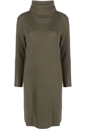 Luisa Cerano Ribbed-knit cut-out dress
