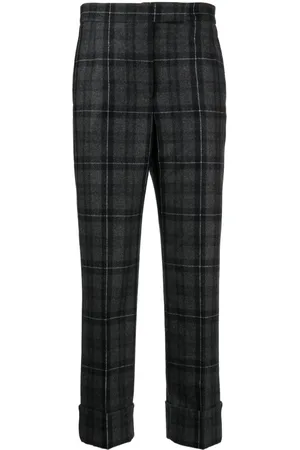 Thom Browne Check-pattern cropped trousers