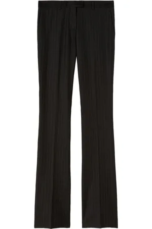 Palm Angels Pinstriped slim-leg wool trousers