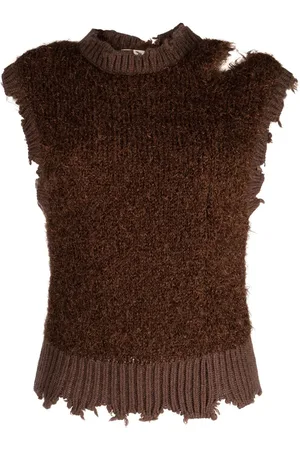 Muller Of Yoshiokubo Distressed glitter knit vest