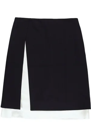 Peter Do Contrasting-border zip-up skirt