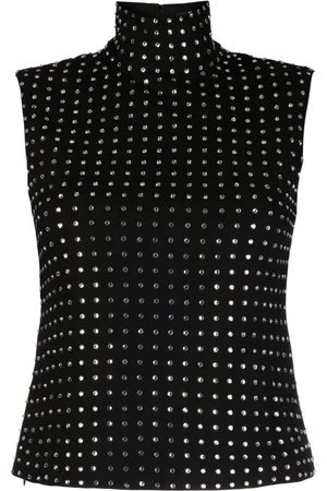 De La Vali Isidora rhinestone-embellished top