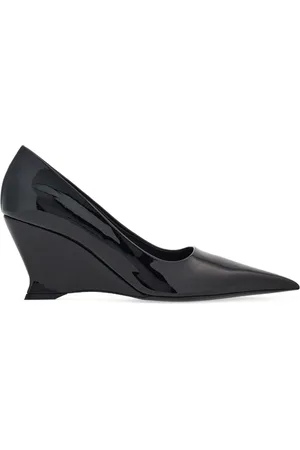 Salvatore Ferragamo 70mm wedge-heel leather pumps