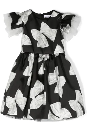 MONNALISA Bow-print belted dress