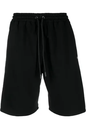 OFF-WHITE Diag-embroidered cotton shorts