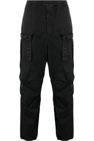 Stone Island Compass-patch cotton cargo trousers