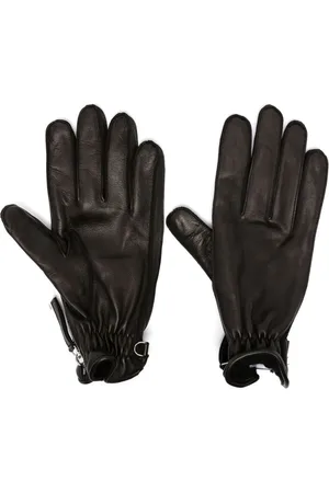 Dsquared2 Logo-patch leather gloves
