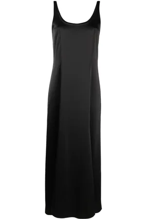 Roberto Collina Round-neck sati-finish dress