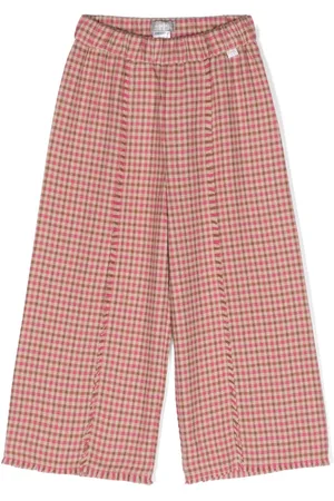 Il gufo Check-print wide-leg trousers