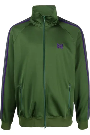 Pins & Needles Logo-embroidered zip-up bomber jacket