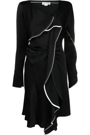 Victoria Beckham Asymmetric draped midi dress