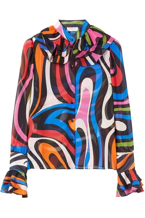 Puccini Marmo-print silk shirt