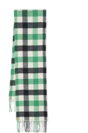 Woolrich Check-pattern wool blend scarf