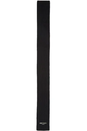 Jimmy Choo Logo-embroidered chunky-knit scarf