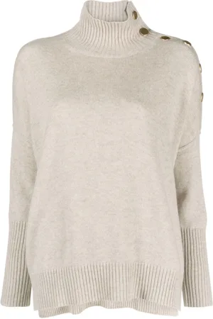 KUJTEN Button-detail cashmere jumper