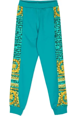 VERSACE Strap detailing cotton track pant