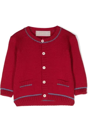 LA STUPENDERIA Contrasting-trim merino wool cardigan