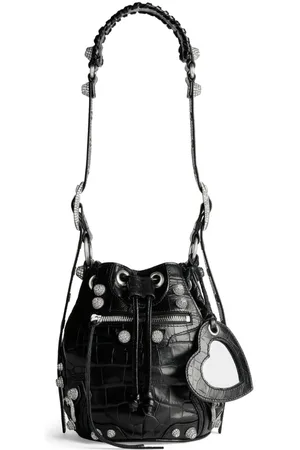 Used balenciaga NYLON WHEEL BUCKET BAG HANDBAGS