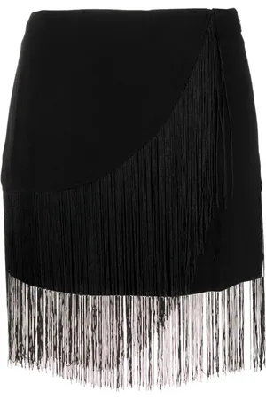 Twin-Set Fringed wrap miniskirt