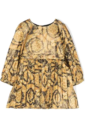 VERSACE Barocco-print long-sleeve midi dress