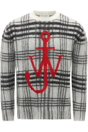 J.W.Anderson Tartan-check crew-neck jumper