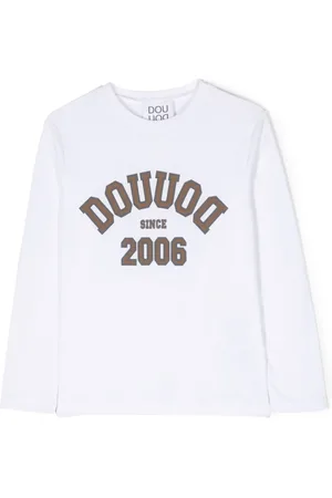 DOUUOD KIDS Logo-print cotton T-shirt