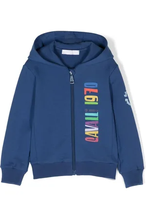 Roberto Cavalli Logo-print zip-up jacket
