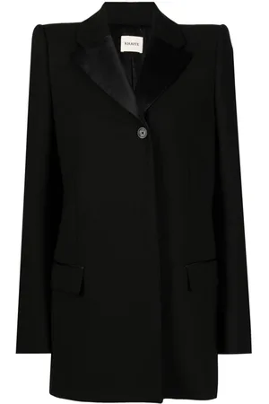 Khaite Single-breasted cotton-blend blazer