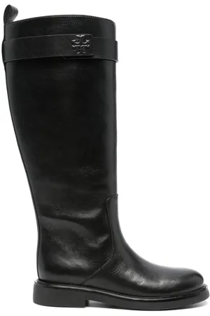 Tory Burch Double T leather knee boots