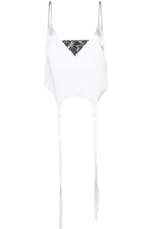 SSHEENA Deconstructed satin camisole top
