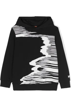 Missoni Boys Branded zigzag-edge cotton hoodie