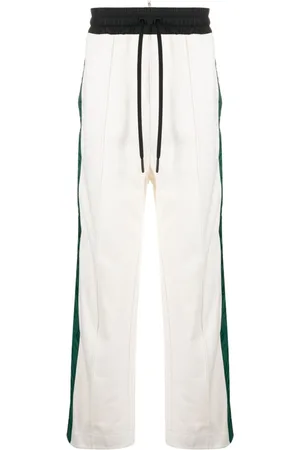 Moncler Side-stripe cotton track pants