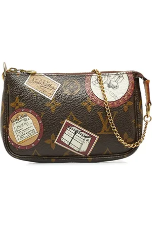 Louis Vuitton 2007 Pre-owned Mini Pochette graphic-print Shoulder Bag - Brown