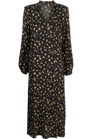 ROTATE Floral-print midi dress