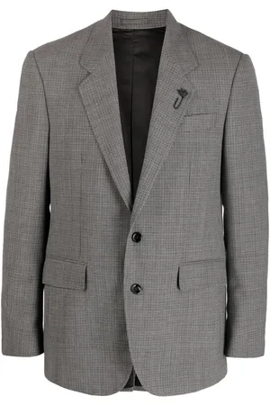 LARDINI Check-pattern notched-lapels blazer