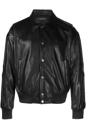 AMIRI Bones embossed leather jacket