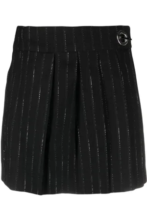John Richmond Striped pleated mini skort