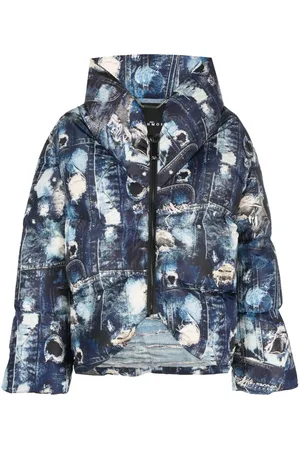 John Richmond Brimba photograph-print padded jacket