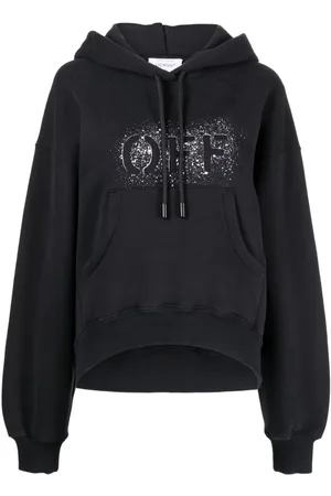OFF-WHITE Spray-paint logo cotton hoodie
