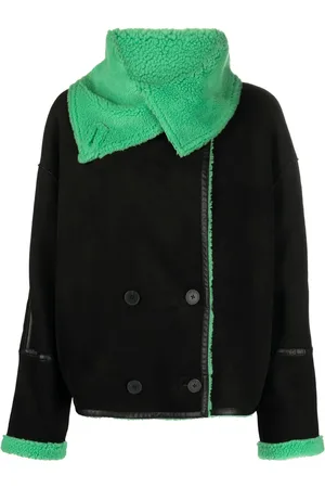 Twin-Set Faux-shearling double-breasted jacket