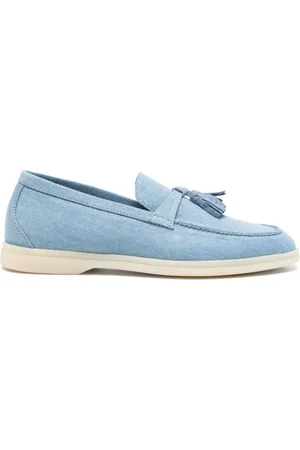 Scarosso Leandra tassel denim loafers