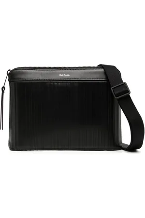 Paul Smith Signature Stripe Leather Cross-body Bag in Black for Men