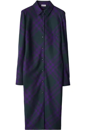 Burberry Checked wool shirtdress