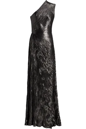 Ralph Lauren Hadlea foiled-finish ruched dress
