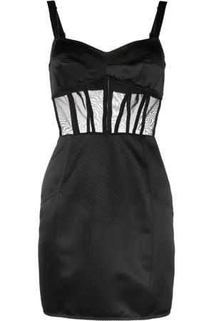 Dolce & Gabbana Panelled silk-satin corset dress